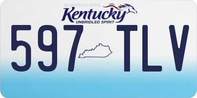 KY license plate 597TLV