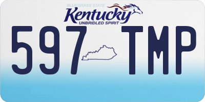 KY license plate 597TMP