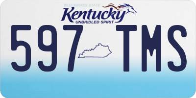 KY license plate 597TMS