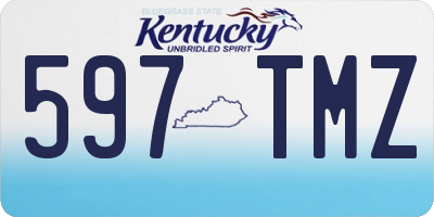 KY license plate 597TMZ