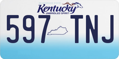 KY license plate 597TNJ