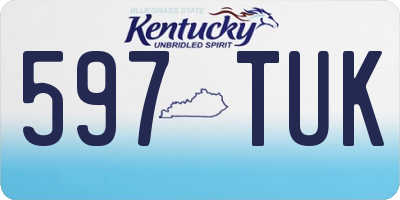 KY license plate 597TUK