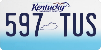 KY license plate 597TUS