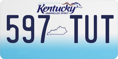 KY license plate 597TUT