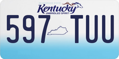 KY license plate 597TUU