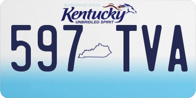 KY license plate 597TVA