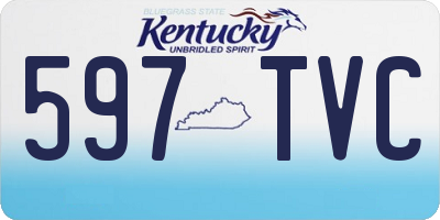 KY license plate 597TVC