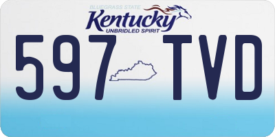 KY license plate 597TVD