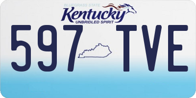 KY license plate 597TVE
