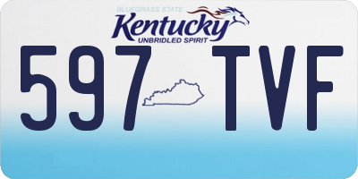 KY license plate 597TVF