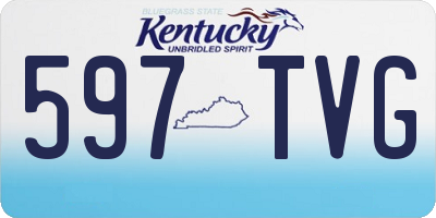 KY license plate 597TVG