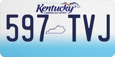 KY license plate 597TVJ