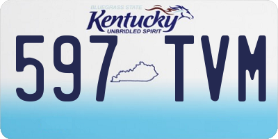 KY license plate 597TVM