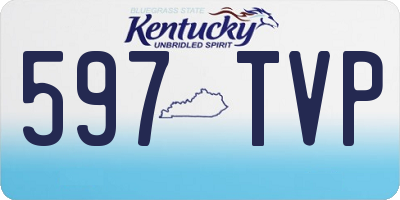 KY license plate 597TVP
