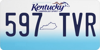 KY license plate 597TVR