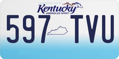 KY license plate 597TVU