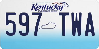 KY license plate 597TWA