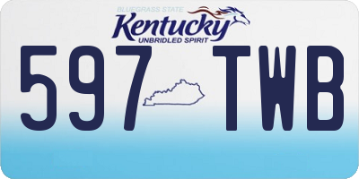 KY license plate 597TWB