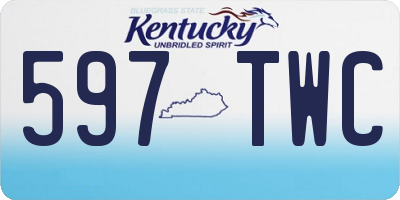 KY license plate 597TWC