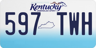 KY license plate 597TWH