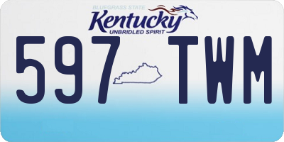 KY license plate 597TWM