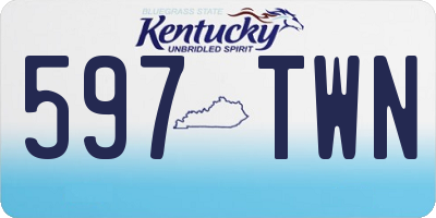 KY license plate 597TWN