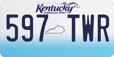 KY license plate 597TWR