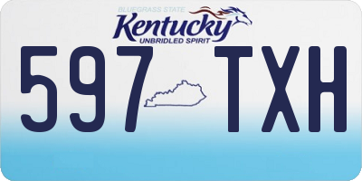 KY license plate 597TXH