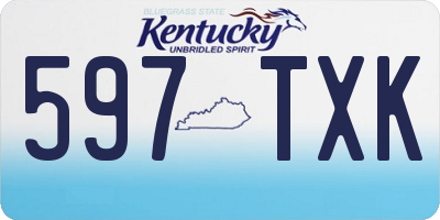 KY license plate 597TXK