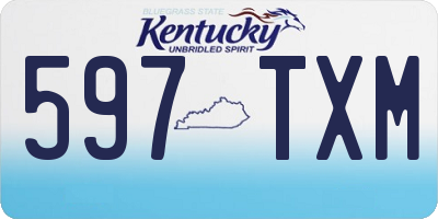 KY license plate 597TXM