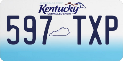 KY license plate 597TXP