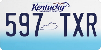 KY license plate 597TXR