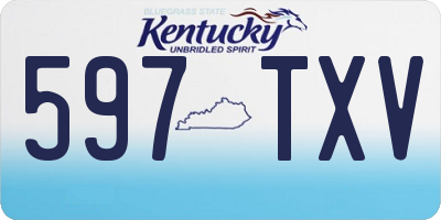 KY license plate 597TXV