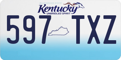 KY license plate 597TXZ