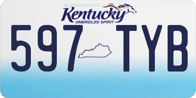 KY license plate 597TYB