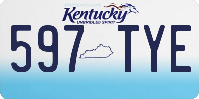 KY license plate 597TYE