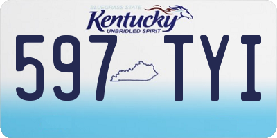 KY license plate 597TYI