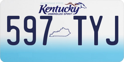 KY license plate 597TYJ
