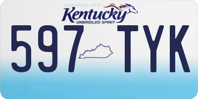 KY license plate 597TYK