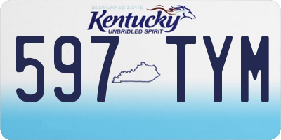 KY license plate 597TYM