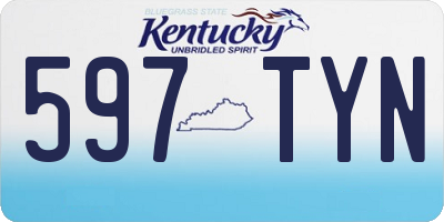 KY license plate 597TYN