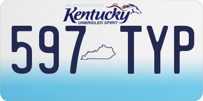 KY license plate 597TYP