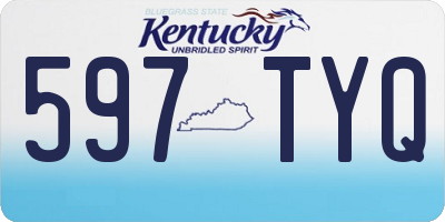 KY license plate 597TYQ