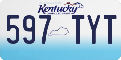KY license plate 597TYT