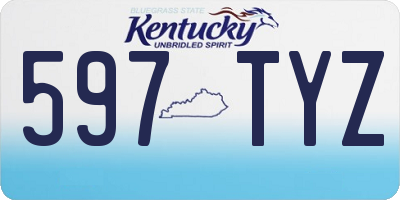 KY license plate 597TYZ