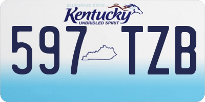 KY license plate 597TZB