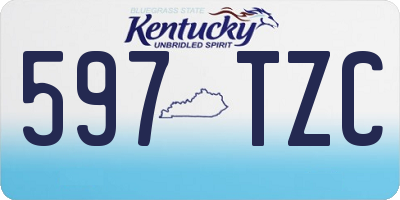 KY license plate 597TZC