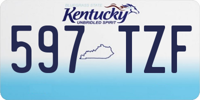 KY license plate 597TZF