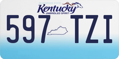 KY license plate 597TZI
