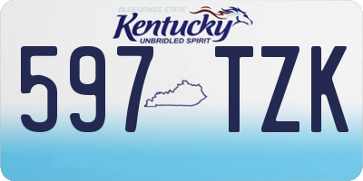 KY license plate 597TZK